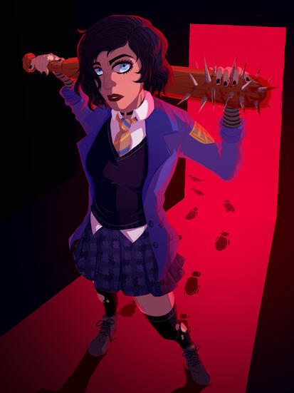 Full-body example W cel-shading
